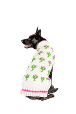 Rose Bud Knit Dog Sweater