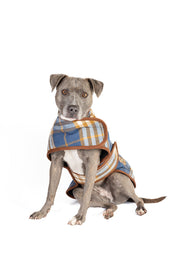 Western Plaid Wool Dog Blanket Coat