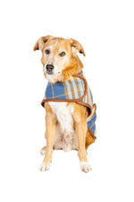 Western Plaid Wool Dog Blanket Coat