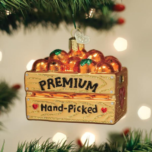 Crate Of Oranges Ornament - Southlake Paws