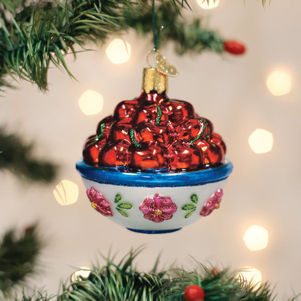 Bowl Of Cherries Ornament - Southlake Paws