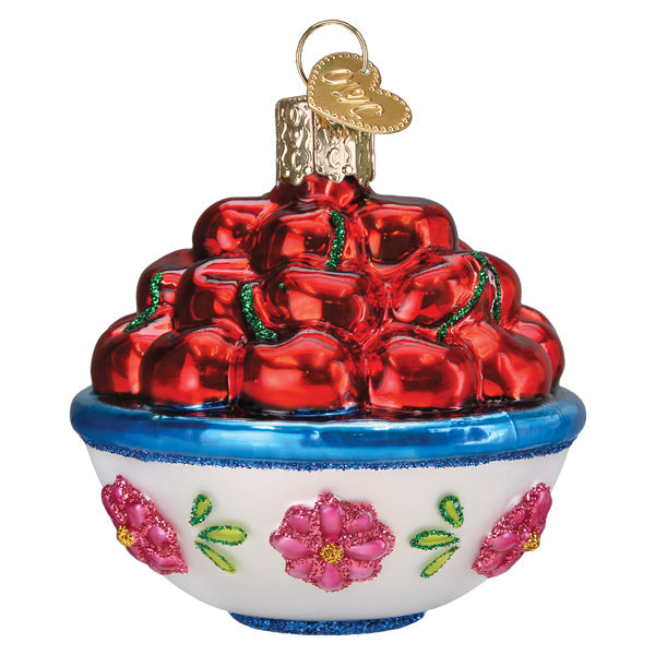 Bowl Of Cherries Ornament - Southlake Paws