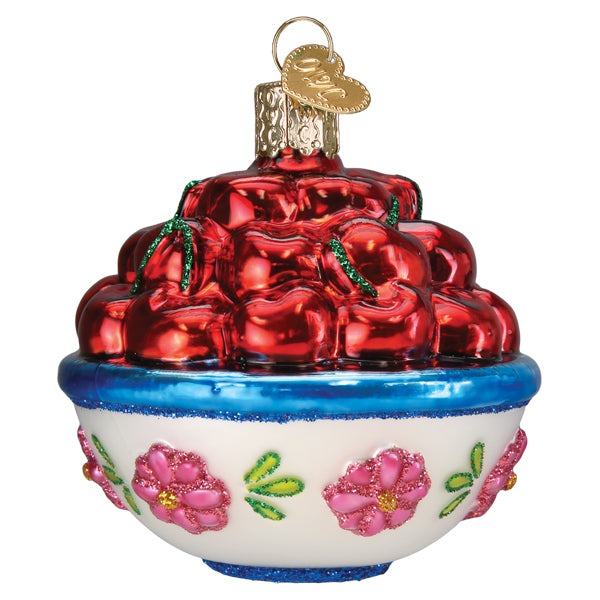 Bowl Of Cherries Ornament - Southlake Paws