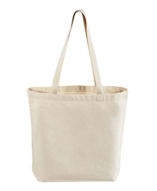 Tote Bag | Canvas Tote | WOVEN WEB HANDLES 12 oz Canvas |  Fall Dog Mama Tote