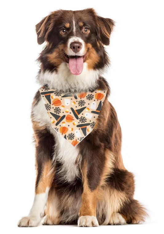 Fall Halloween Bandana | Fall Dog Bandana | Ghost, Pumpkins - Southlake Paws