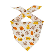 Fall Bandana | Halloween Dog Bandana | Thanksgiving | Leaves, Acorns, Paws