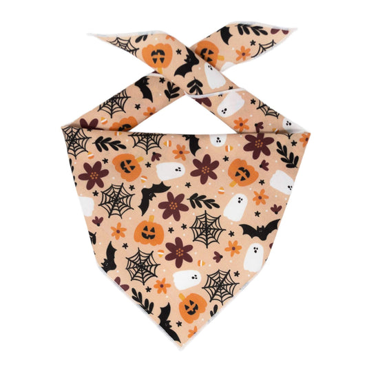 Halloween Bandana | Fall Dog Bandana | Ghost, Pumpkins BOHO Style - Southlake Paws