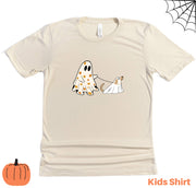 Kids Shirts | Youth Shirt | Children Shirts | Girl's Shirt | Boy's Shirt | Halloween Printed Tshirt | Kids Tees | Kids Fall Tops | Kids Graphic Tees | Kids Halloween Ghost Walking Dog Shirt