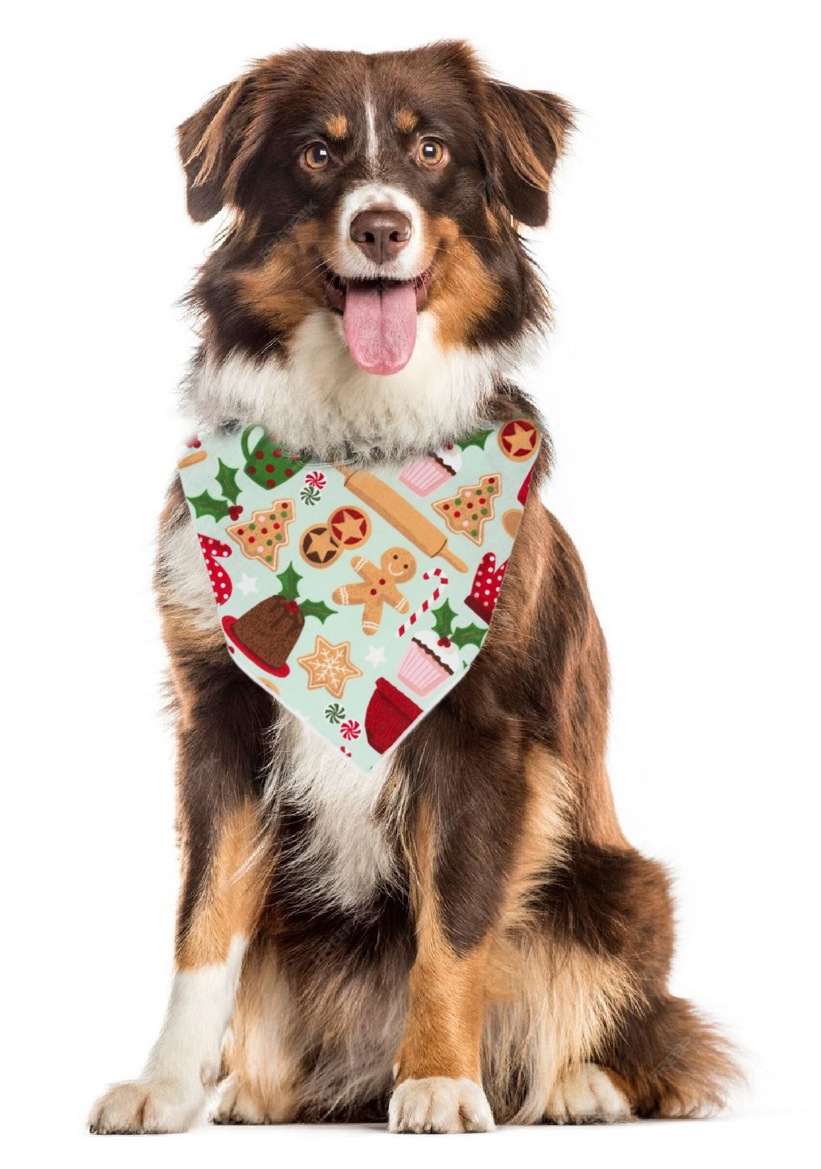 Christmas Bandana |  Xmas | Gingerbread Cookies | Dog Bandana - Southlake Paws