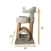 NANI-2 Cat Tower with 2 Cat Bed & Cat Scratcher
