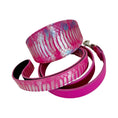 Load image into Gallery viewer, Pavé In Pink Authentic Iridescent Snake 3-Inch Wide Style Statement Collar and Leash Set

