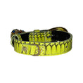 Load image into Gallery viewer, XS/S 7”-14” Light Neon Green Custom Snake Collar/Custom Gold Oval Italian Hardware & Swarovski Crystal Charm
