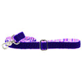 Load image into Gallery viewer, Purple Stripes Velvet Essential Dog Collar (1″ Only)
