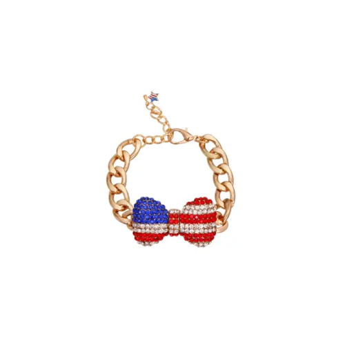 My Patriotic Bow Dog Necklace - image 2