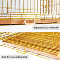 Load image into Gallery viewer, 24-42" Collapsible Copper Gold Dog Crate GLD24-42
