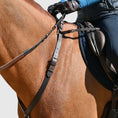Load image into Gallery viewer, 3-Point Breastplate with Double Neck Strap by Southlake Paws, shown on a horse, featuring adjustable straps and a secure fit.
