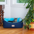 Load image into Gallery viewer, Armarkat Cat Bed C09HSL/TL - Navy/Blue - Small
