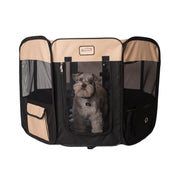 Armarkat PP003BGE-M Portable Pet Playpen In Black and Beige Combo