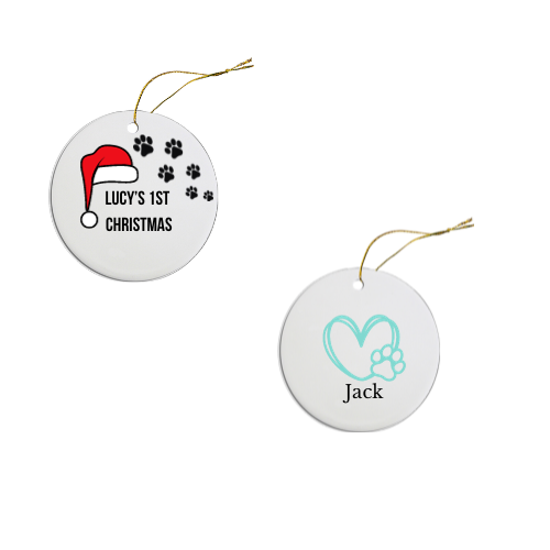 3" Custom Ceramic Ornament 