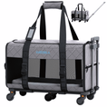 Load image into Gallery viewer, Quilted Chariot Pet Carrier With Removable Wheels and Telescopic Handle
