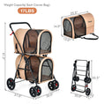 Load image into Gallery viewer, 4-in-1 Double Pet Stroller with Detachable Carrier and Travel Carriage
