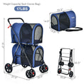 Load image into Gallery viewer, 4-in-1 Double Pet Stroller with Detachable Carrier and Travel Carriage
