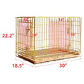 Load image into Gallery viewer, 24-42" Collapsible Copper Gold Dog Crate GLD24-42
