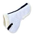 Load image into Gallery viewer, Southlake Paws Comfort Half Pad features a quilted white design with soft fleece edges for added comfort and support.
