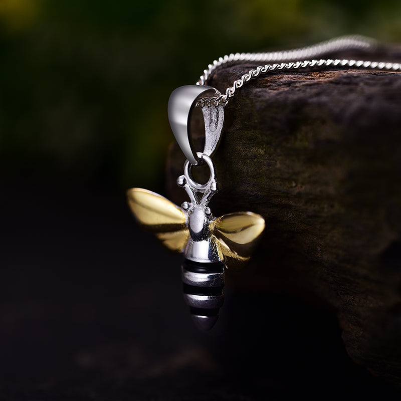Bee Necklace- 925 Sterling Silver