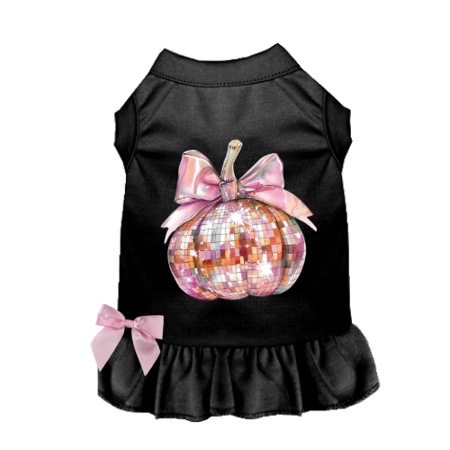 Pretty Pink Pumpkin Dog Dress 