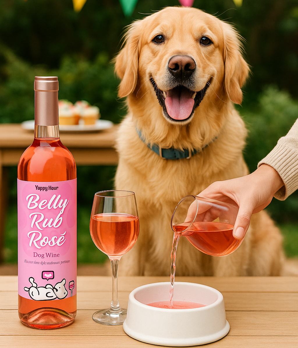 Belly Rub Blush Watermelon Dog Water lifestyle image for dog hydration
