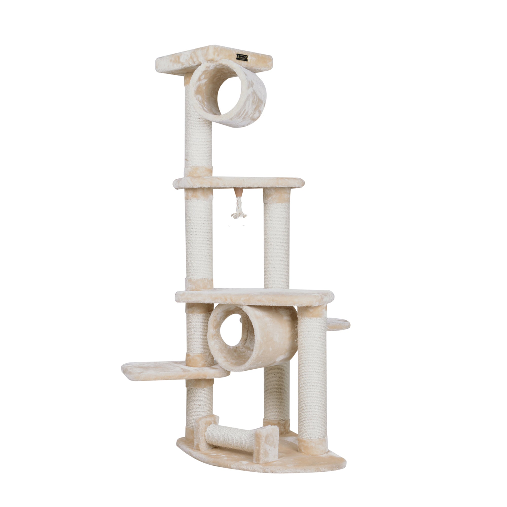 Armarkat Press Wood Cat Tree A7463 - 74-Inch - Beige