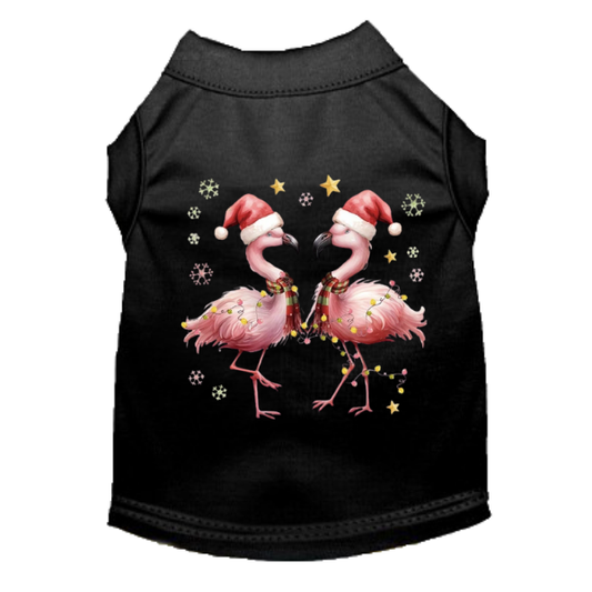 Festive Flamingo Holiday Tee & Dress - image 2