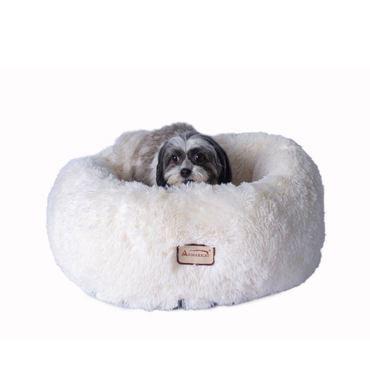 Armarkat Plush Pet Bed C70NBS-M - White