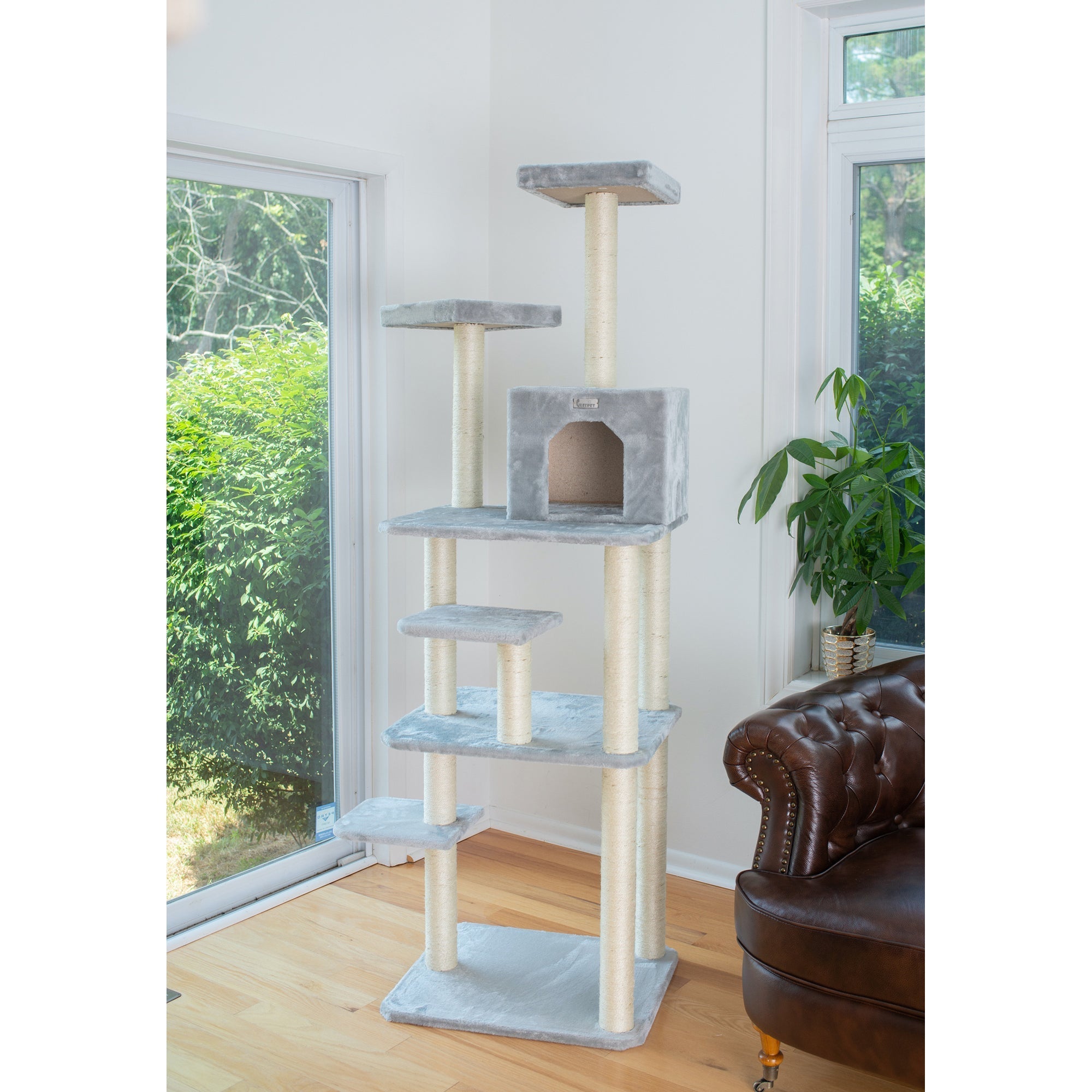 Armarkat Cat Tree GP78740822 - 74-Inch - Silver/Gray