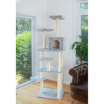 GleePet GP78740822 74-Inch Cat Tree  With Seven Levels Silver Gray