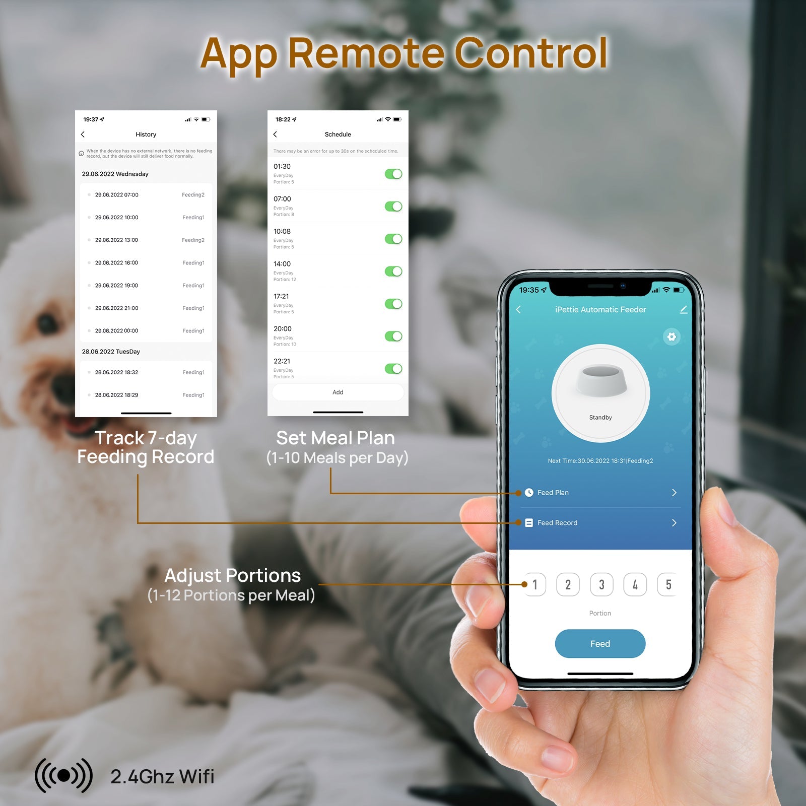 W5 WiFi Automatic Feeder for 2 Pets 