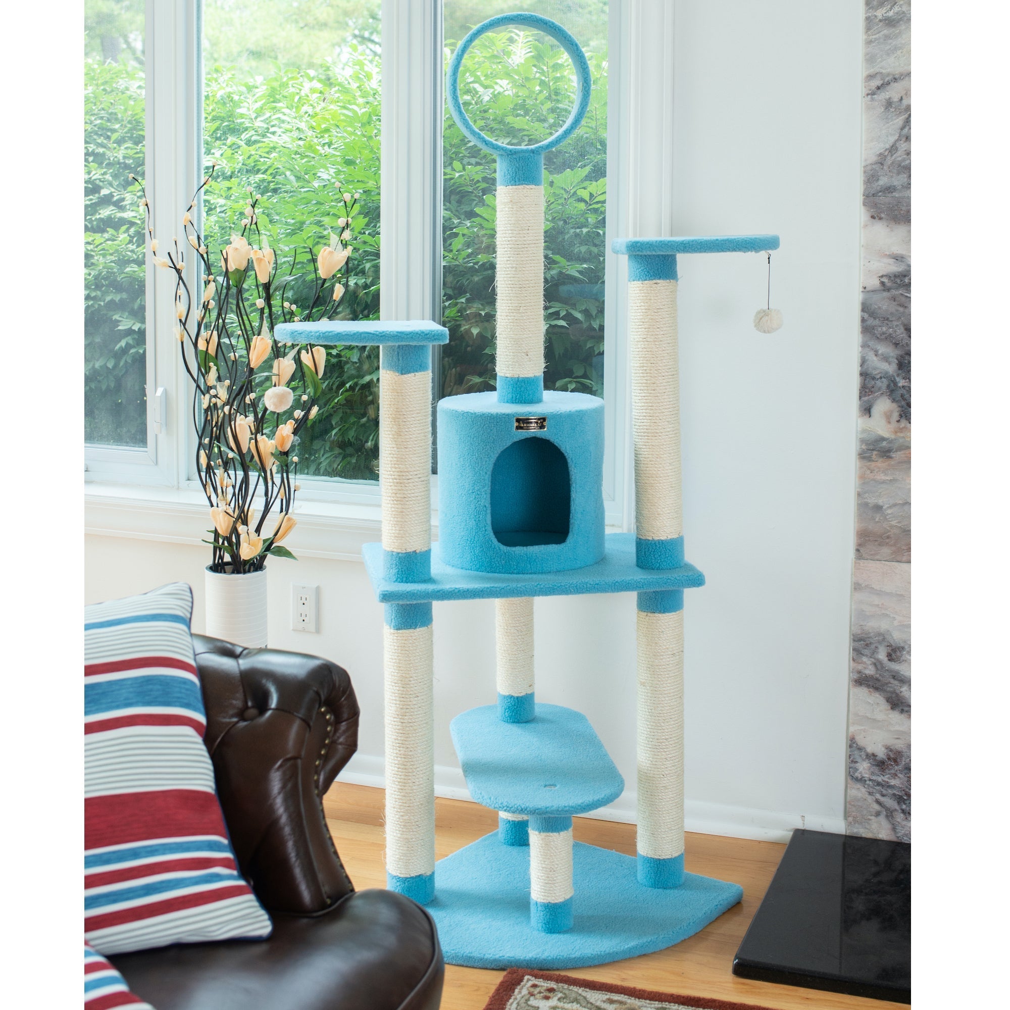 Armarkat Classic Cat Condo B6605 - 65-Inch - Sky/Blue