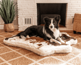 Load image into Gallery viewer, PupRug™ Animal Print Memory Foam Dog Bed - Brown Faux Cowhide
