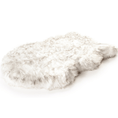 Load image into Gallery viewer, PupRug Faux Fur Orthopedic Dog Bed - Curve White with Brown Accents
