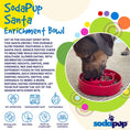 Load image into Gallery viewer, Santa Christmas eBowl Deep Slow Feeder Dog Bowl for Enrichment | USA Made
