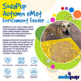 Load image into Gallery viewer, Southlake Paws Autumn eMat for dogs and cats features a fall leaves design, made of durable rubber for enrichment feeding.
