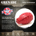 Load image into Gallery viewer, Grenade Shaped eDispenser Durable Dog Chew Toy & Treat Dispenser - Red & Blue
