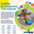 Load image into Gallery viewer, Ice Cream Cone Durable PUP-X Rubber eDispenser Chew Toy and Treat Dispenser
