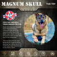 Load image into Gallery viewer, USA-K9 Magnum Skull - Black Magnum Rubber Chew Toy for Extreme Chewers | USA Made
