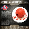 Load image into Gallery viewer, USA-K9 Stars and Stripes Ultra-Durable Durable Rubber Chew Toy, Reward Toy, Tug Toy, and Retrieving Toy - Red
