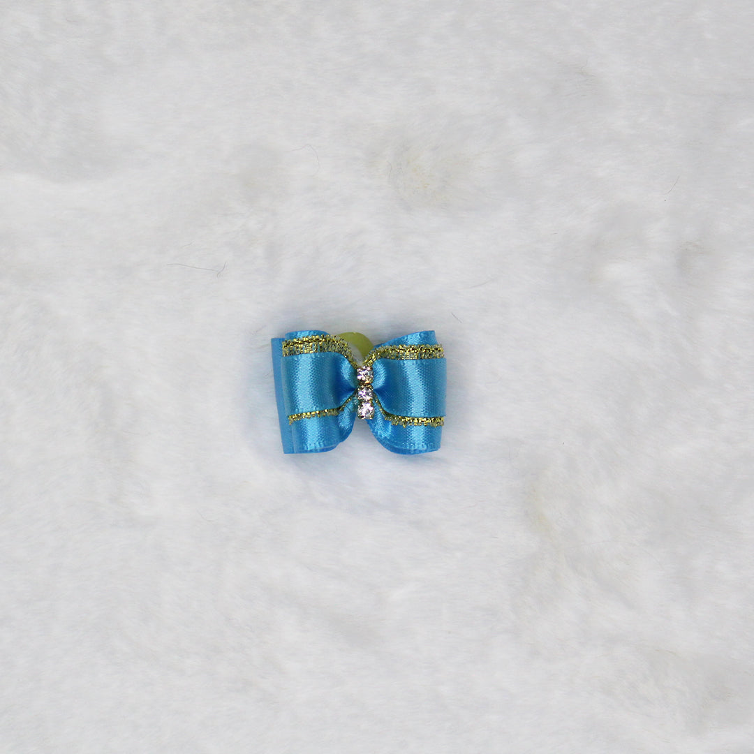 Three Crystal Bow Crystal Bows & Barrettes - Designer Dog Clothes from Southlake Paws