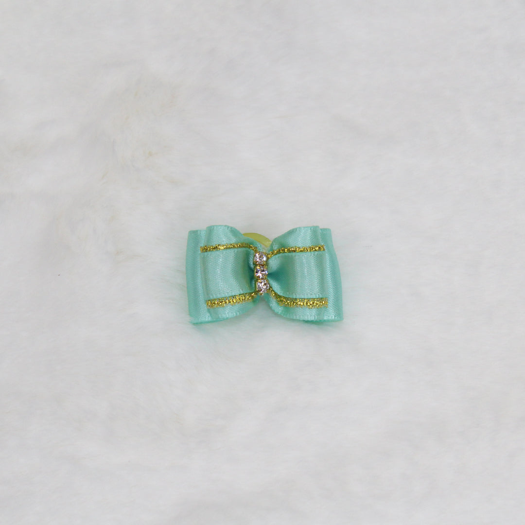 Three Crystal Bow Crystal Bows & Barrettes - Designer Dog Clothes from Southlake Paws