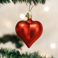 Load image into Gallery viewer, Large Matte Red Heart Ornament - Southlake Paws

