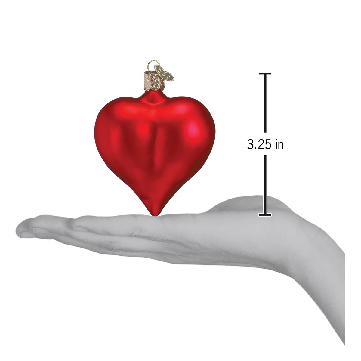Large Matte Red Heart Ornament - Southlake Paws